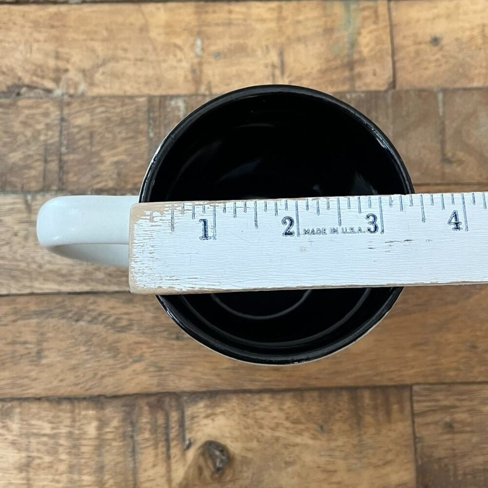 Hearth & Hand with Magnolia Stoneware Coffee Mug Cup 14oz White Black - Picture 11 of 12